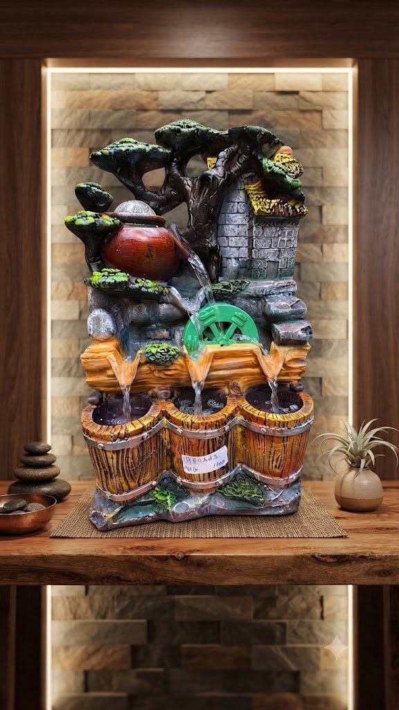 1480 NO.03 ( LED Indoor Tabletop Waterfall Decorative Showpiece for Home & Office )