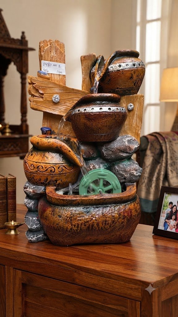 1480 No.01 ( Rustic Pot Water Fountain Showpiece )
