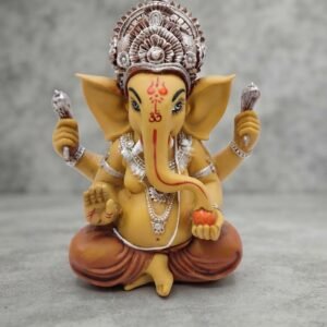1520WD  ( Premium Lord Ganesha Idol with Silver Crown )