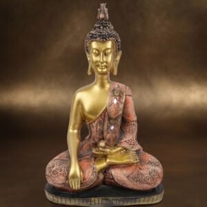 2002 ( Golden Buddha with Rose Gold Robe Meditation Showpiece )