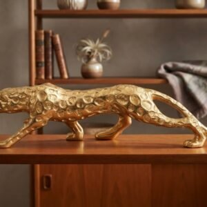 2101 ( Royal Golden Leopard Decorative Showpiece )