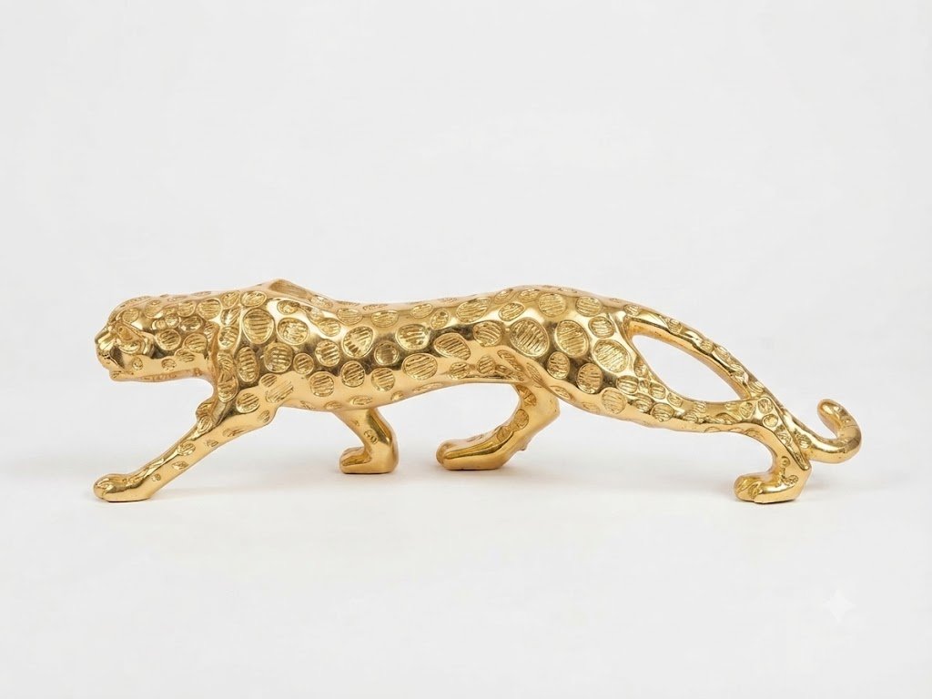 2101 ( Royal Golden Leopard Decorative Showpiece ) - Image 2