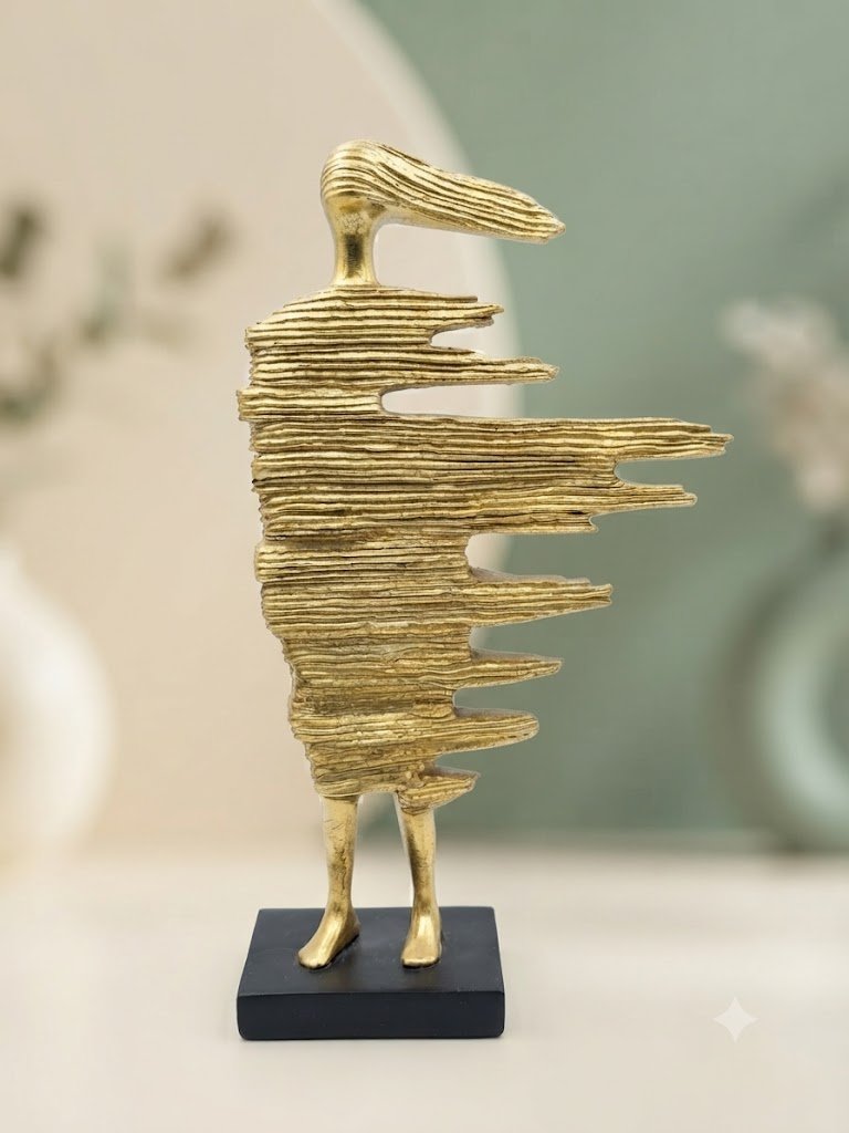 2247 ( Modern Abstract Golden Human Sculpture )