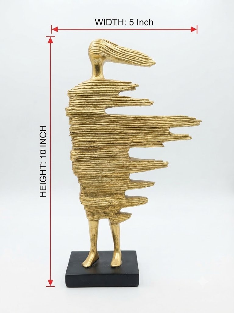 2247 ( Modern Abstract Golden Human Sculpture ) - Image 2
