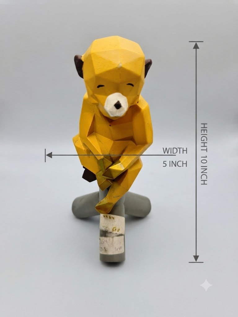 2254 ( Cute Golden Bear Climbing Decorative Showpiece ) - Image 2