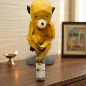 2254  ( Cute Golden Bear Climbing Decorative Showpiece )