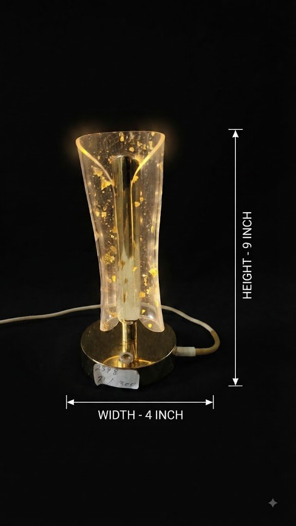 2578 ( Luxury Gold Accent Glass Table Lamp ) - Image 2