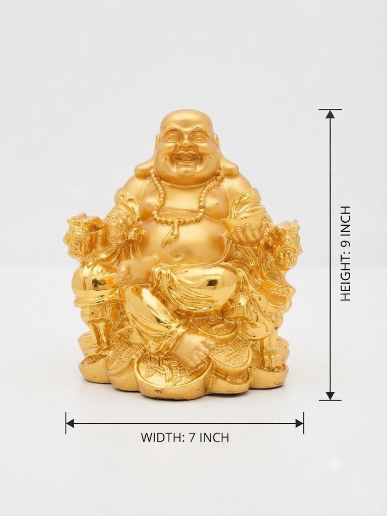 2920 ( Royal Golden Laughing Buddha Prosperity Showpiece ) - Image 2