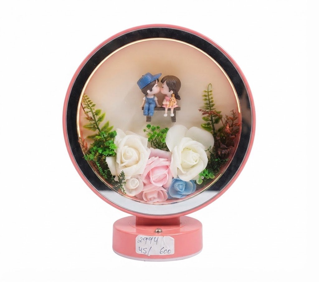 2994 ( Romantic Couple Floral 3D Shadow Box Table DΓ©cor ) - Image 2