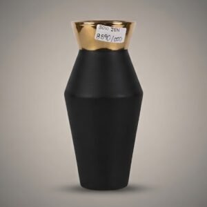 3010JEN ( Matte Black & Gold Luxury Decorative Vase )
