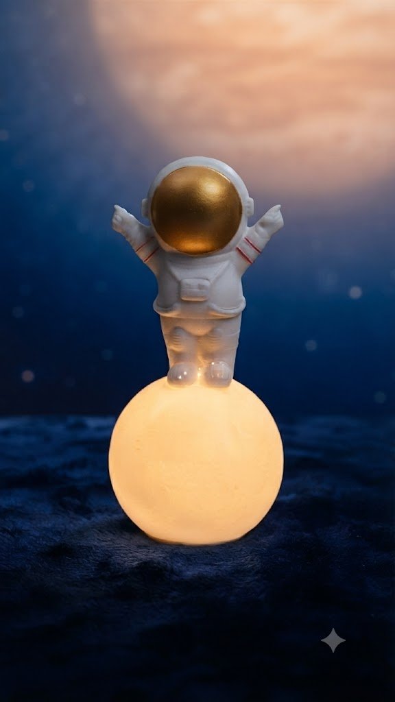3309 ( Cute Astronaut Moon Light Decorative Showpiece )