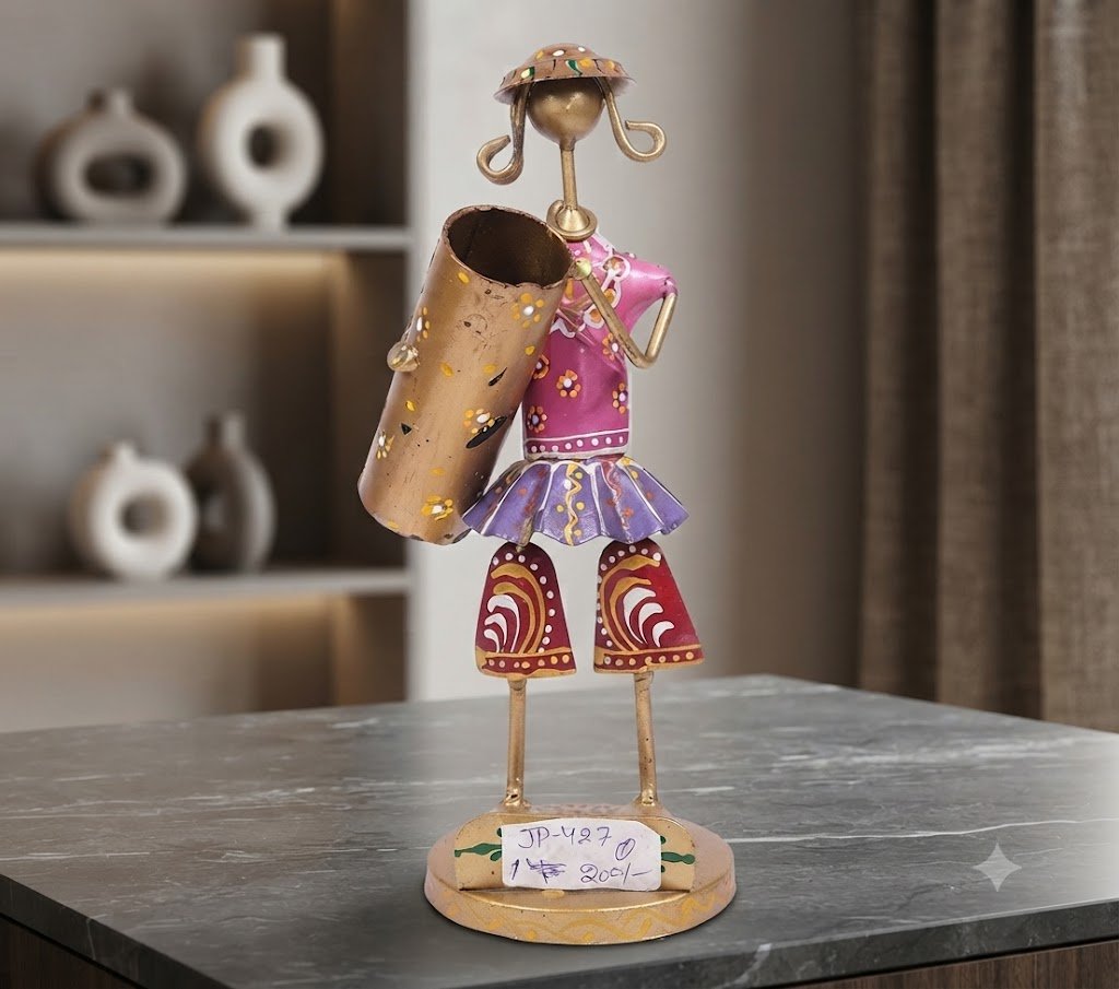 4270 ( Colorful Rajasthani Folk Musician Decorative Figurine )