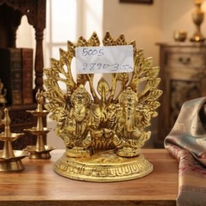 5005  ( Brass Lakshmi Ganesha with Sacred Peepal Tree Idol )