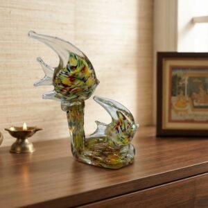 5206 ( Premium Multicolor Glass Fish Family Showpiece )