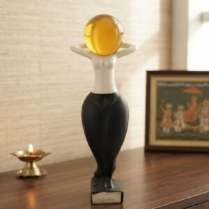 5388(k)  ( Modern Abstract Human Figure with Golden Sphere )