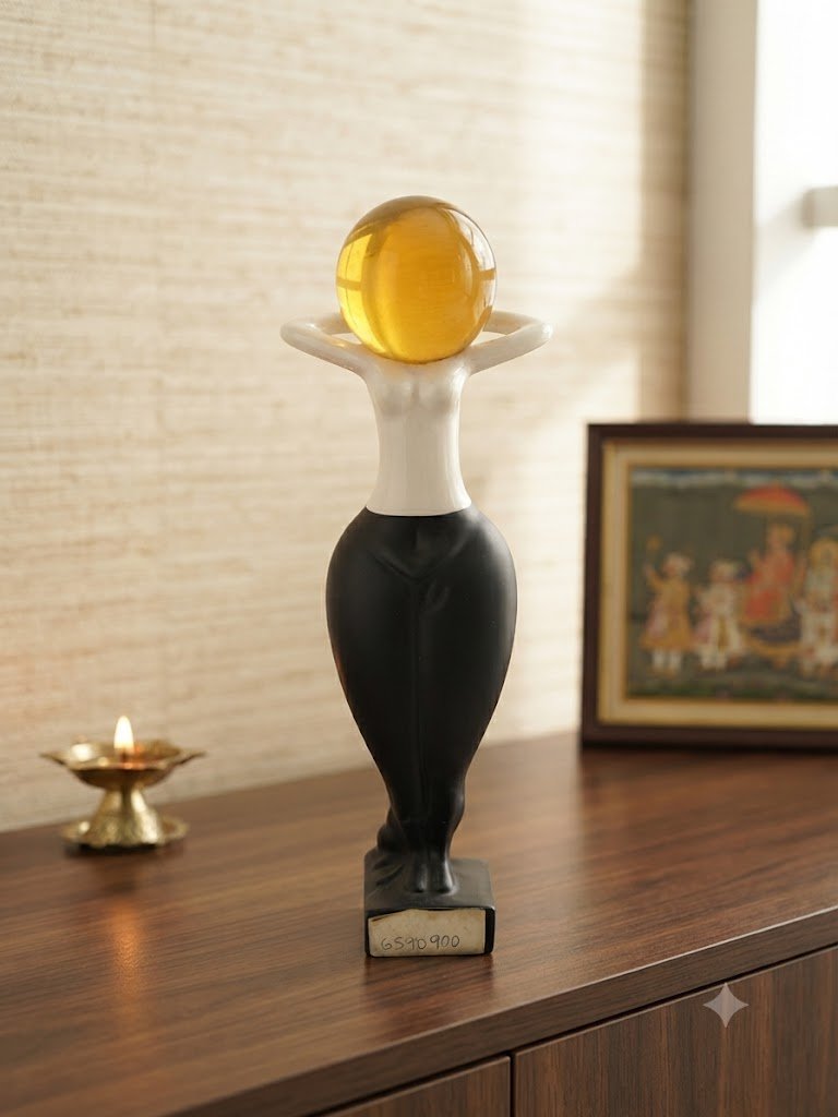 5388(k) ( Modern Abstract Human Figure with Golden Sphere )