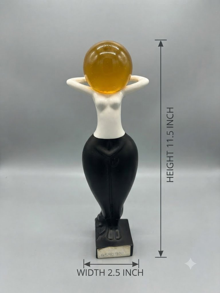 5388(k) ( Modern Abstract Human Figure with Golden Sphere ) - Image 2