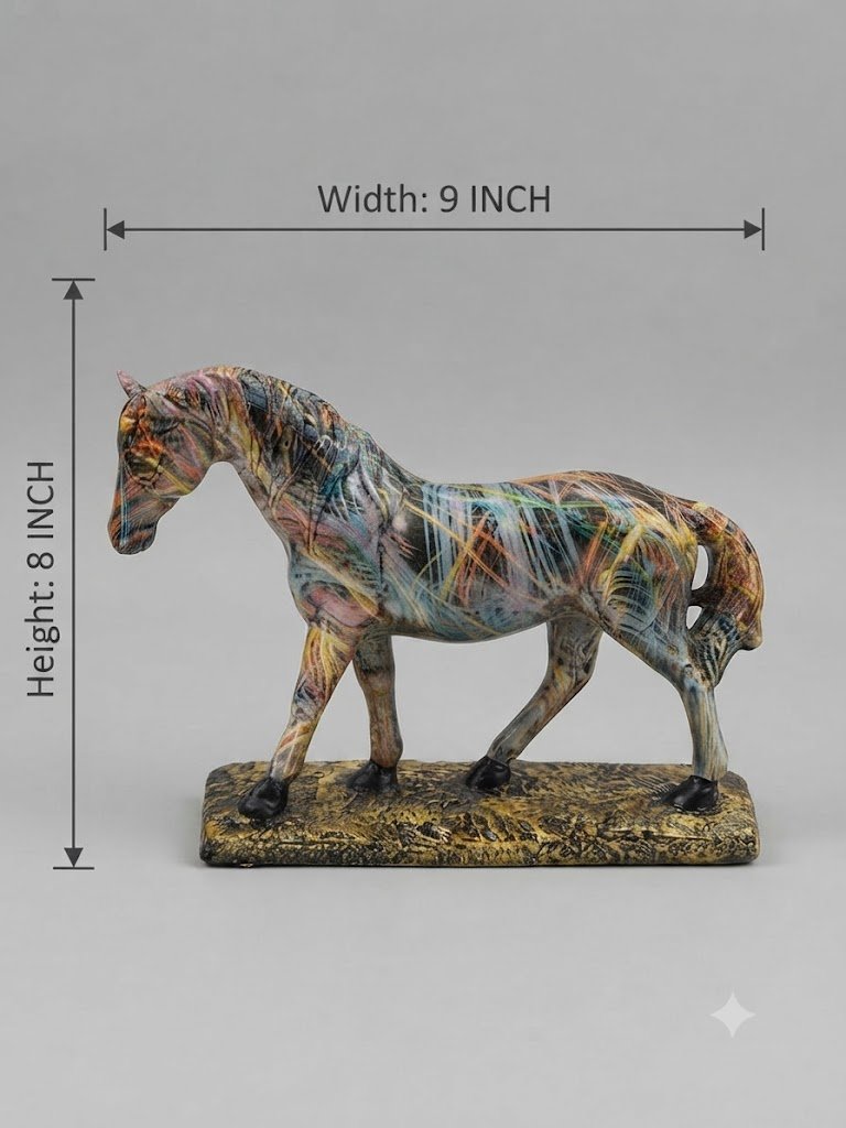 5642 ( Multicolor Abstract Horse Sculpture ) - Image 2