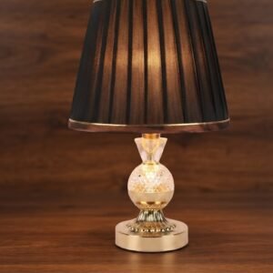 5788 ( Luxury Black & Golden Table Lamp with Crystal Base )