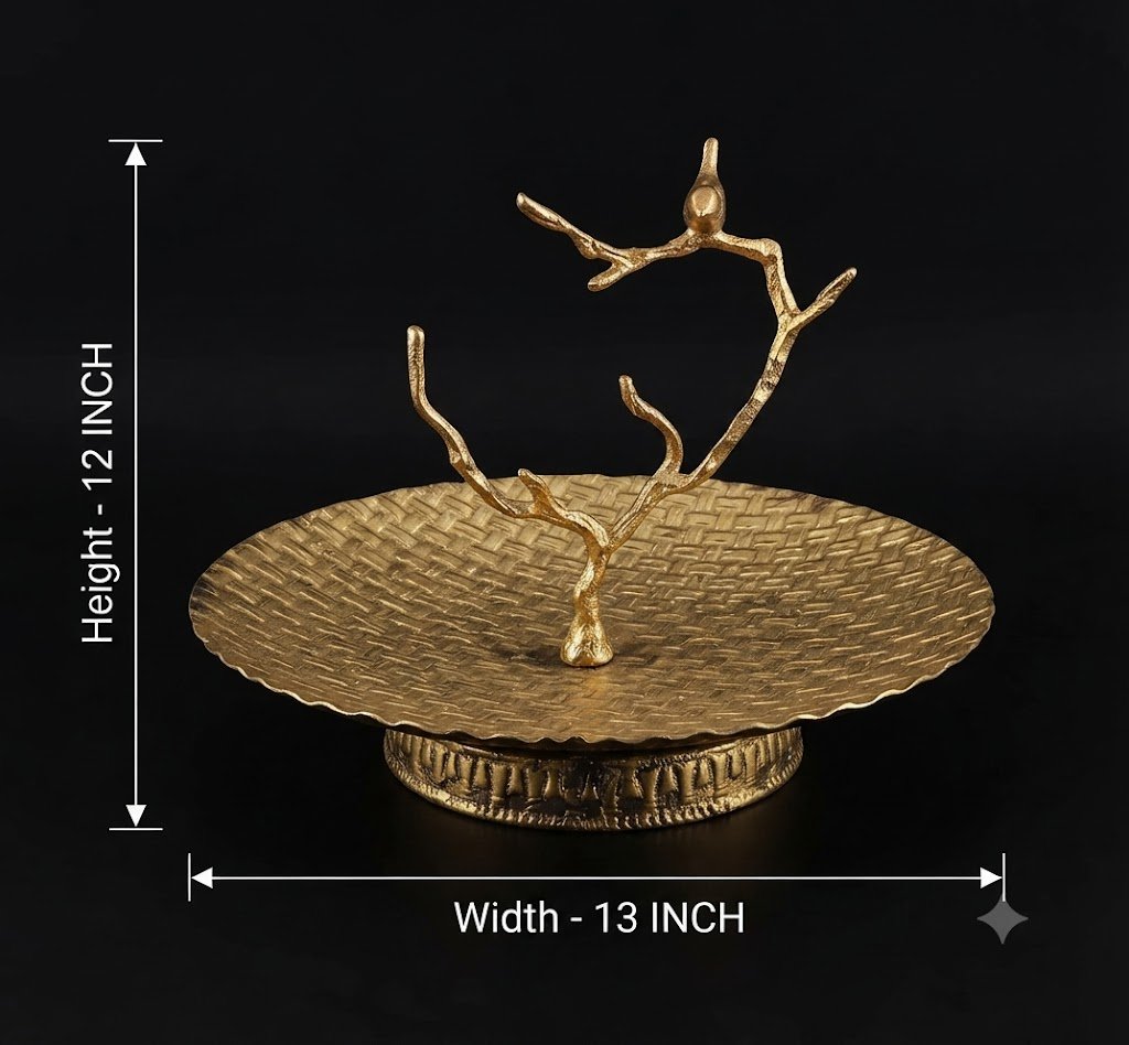 591 ( Elegant Golden Tree Decorative Platter & Dry Fruit Stand ) - Image 2