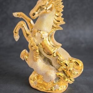 5974 ( Golden Rearing Horse Decorative Showpiece )