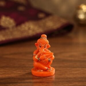 6012 MO  ( Premium Orange Lord Ganesha Idol )