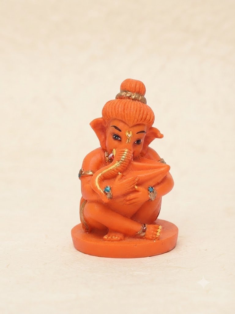 6014 M O ( Premium Orange Ganesha Musical Idol )