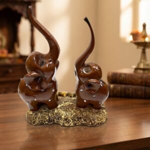 6190 L.H. ( Elegant Twin Elephant Decorative Showpiece )