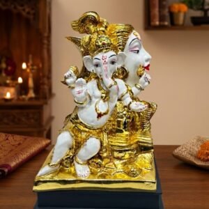 644.W ( Premium Lord Ganesha and Lord Shiva Royal Decorative Idol )