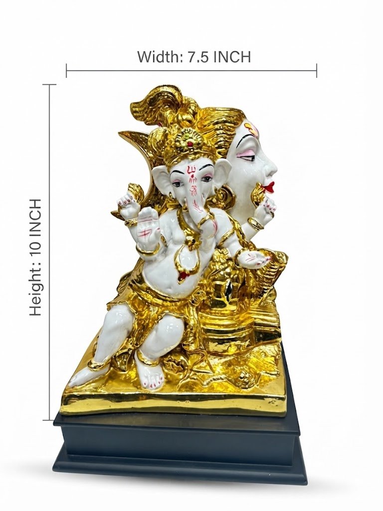644.W ( Premium Lord Ganesha and Lord Shiva Royal Decorative Idol ) - Image 2