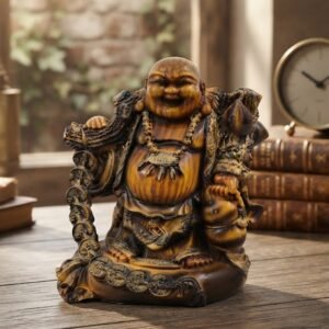 AAA 14.B ( Royal Laughing Buddha Decorative Showpiece with Antique Finish )