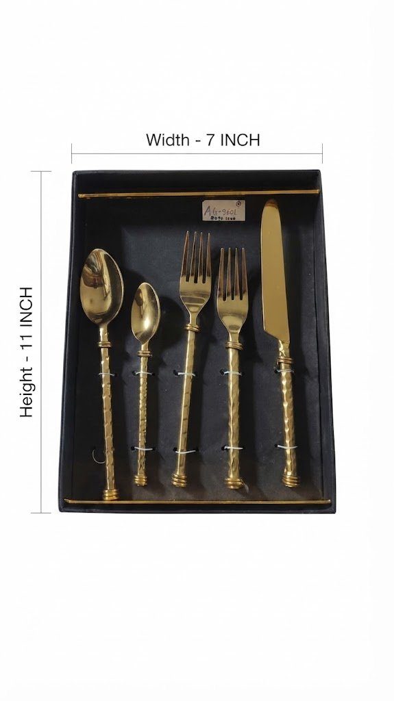 AG9601 ( Luxury Gold Cutlery Set with Premium Display Box ) - Image 2