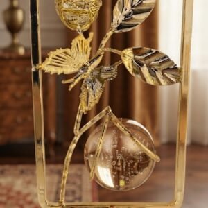 AR2288 ( Elegant Gold Floral Bird Tabletop Decorative Mirror )