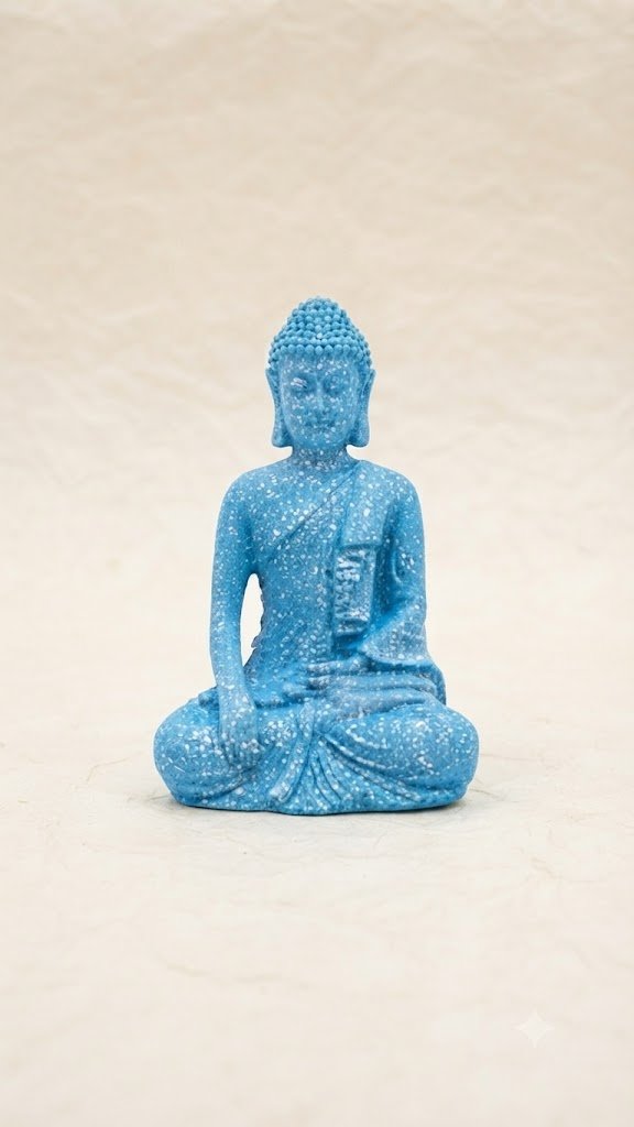 Ap-004 ( Blue Speckled Buddha Meditation Idol )