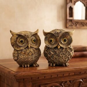 BB.1M.114 1, 2  ( Antique Owl Pair Decorative Showpiece )