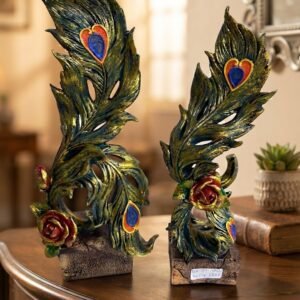 BB.IM.108 ( Peacock Feather & Rose Decorative Sculptures )