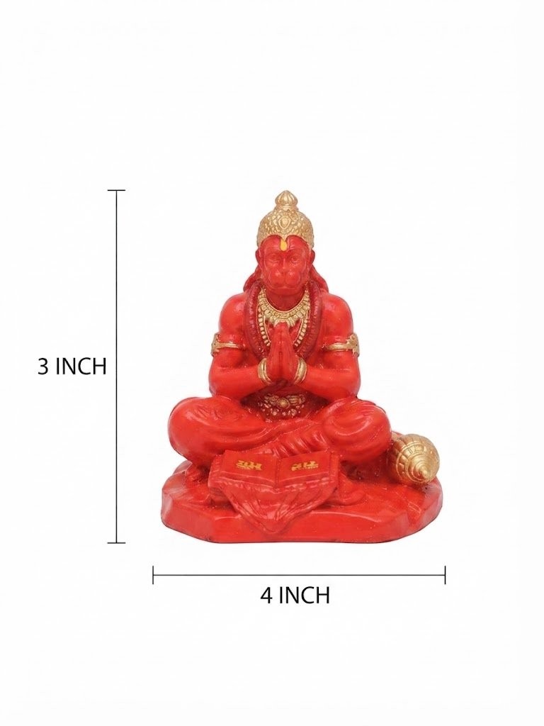 DE-H.0125 ( Divine Lord Hanuman in Meditation with Sacred Scripture ) - Image 2
