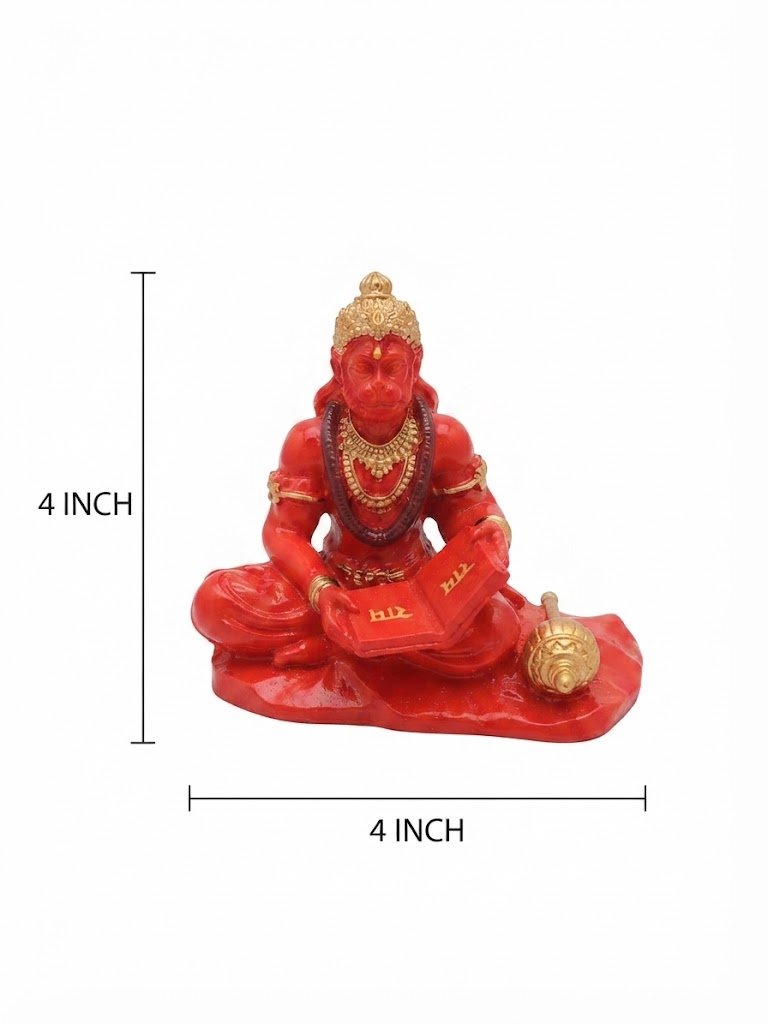 DE HANUMAN ( Divine Lord Hanuman Seated with Ramayana Scripture ) - Image 2