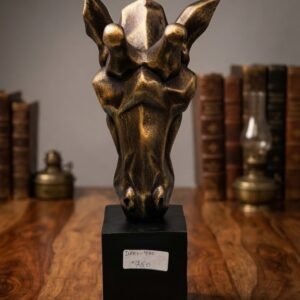 Deer.400  ( Antique Gold Deer Head Bust Sculpture )