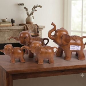 Elephant 1,4 ( Handcrafted Wooden Elephant Family Set )