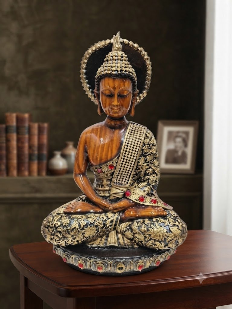 GB-515 Wood ( Handcrafted Wooden Buddha Meditation Statue )