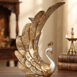 GHS 361 ( Elegant Golden Peacock Sculpture )