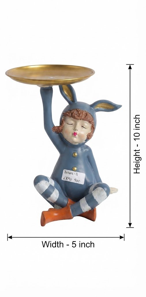 Joker.B ( Whimsical Blue Jester Tabletop Sculpture ) - Image 2
