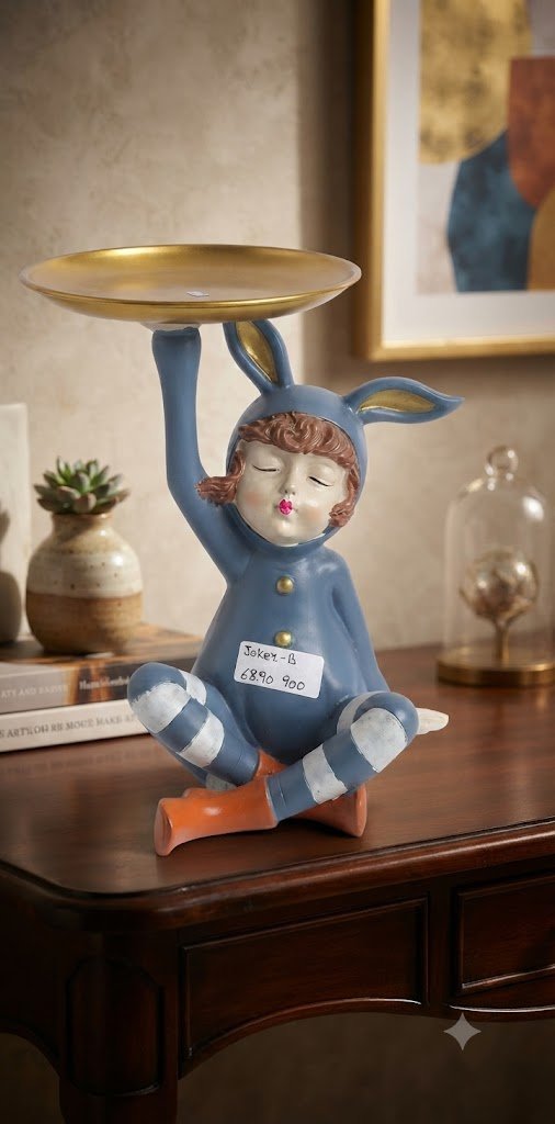Joker.B ( Whimsical Blue Jester Tabletop Sculpture )