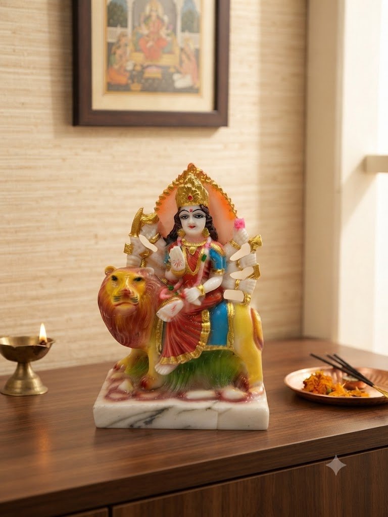 MATA ( Goddess Durga with Lion Idol )