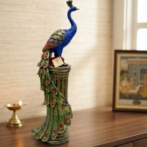 Mor ( Royal Blue Peacock Decorative Showpiece )
