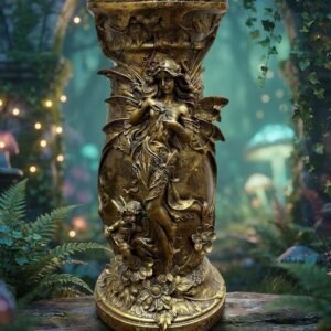 NO.01 pari pillar  ( Antique Golden Fairy Decorative Pillar Vase )