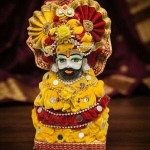 No.02 khatu ( Red & Yellow Floral Designer Pooja Showpiece )