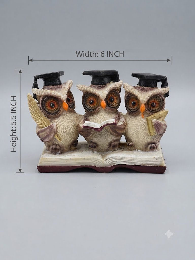 No.15 OWL ( Graduation Owl Trio Book Showpiece ) - Image 2
