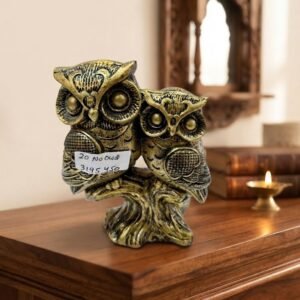 No.20 OWL  ( Elegant Antique Finish Double Owl Tree Showpiece )